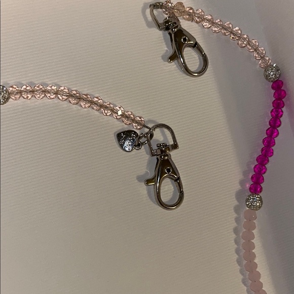 Pink Beaded bag strap - Picture 2 of 5